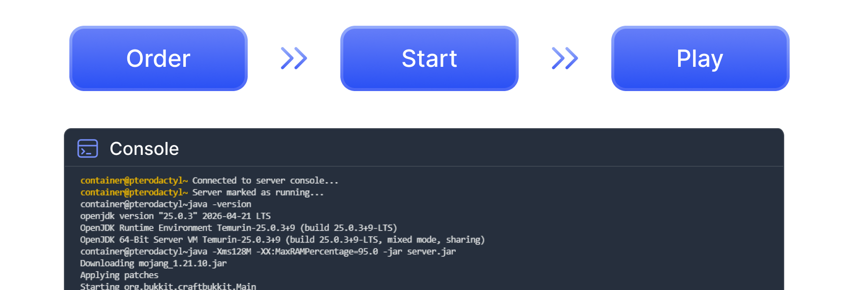 Up and running in minutes